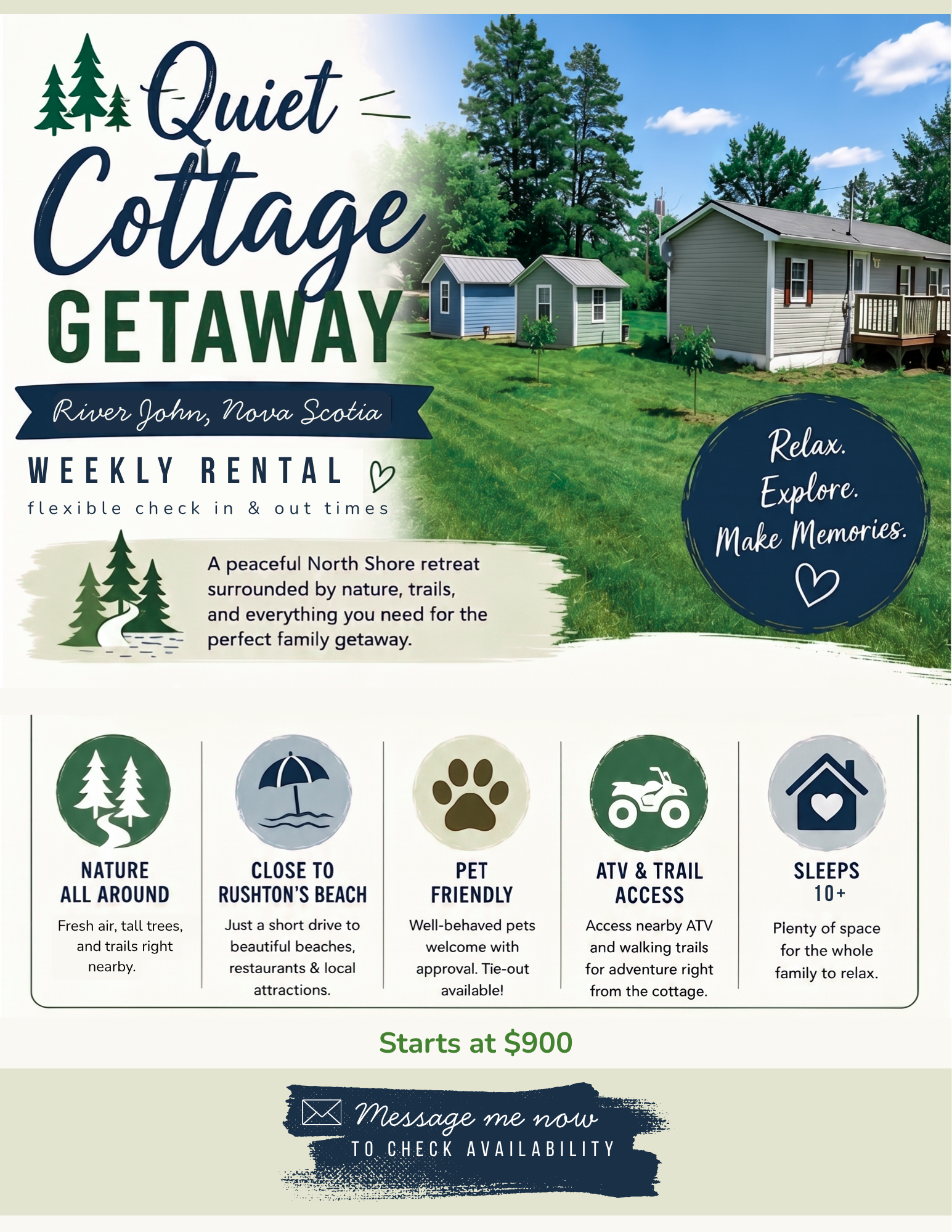 Cottage Getaway flyer