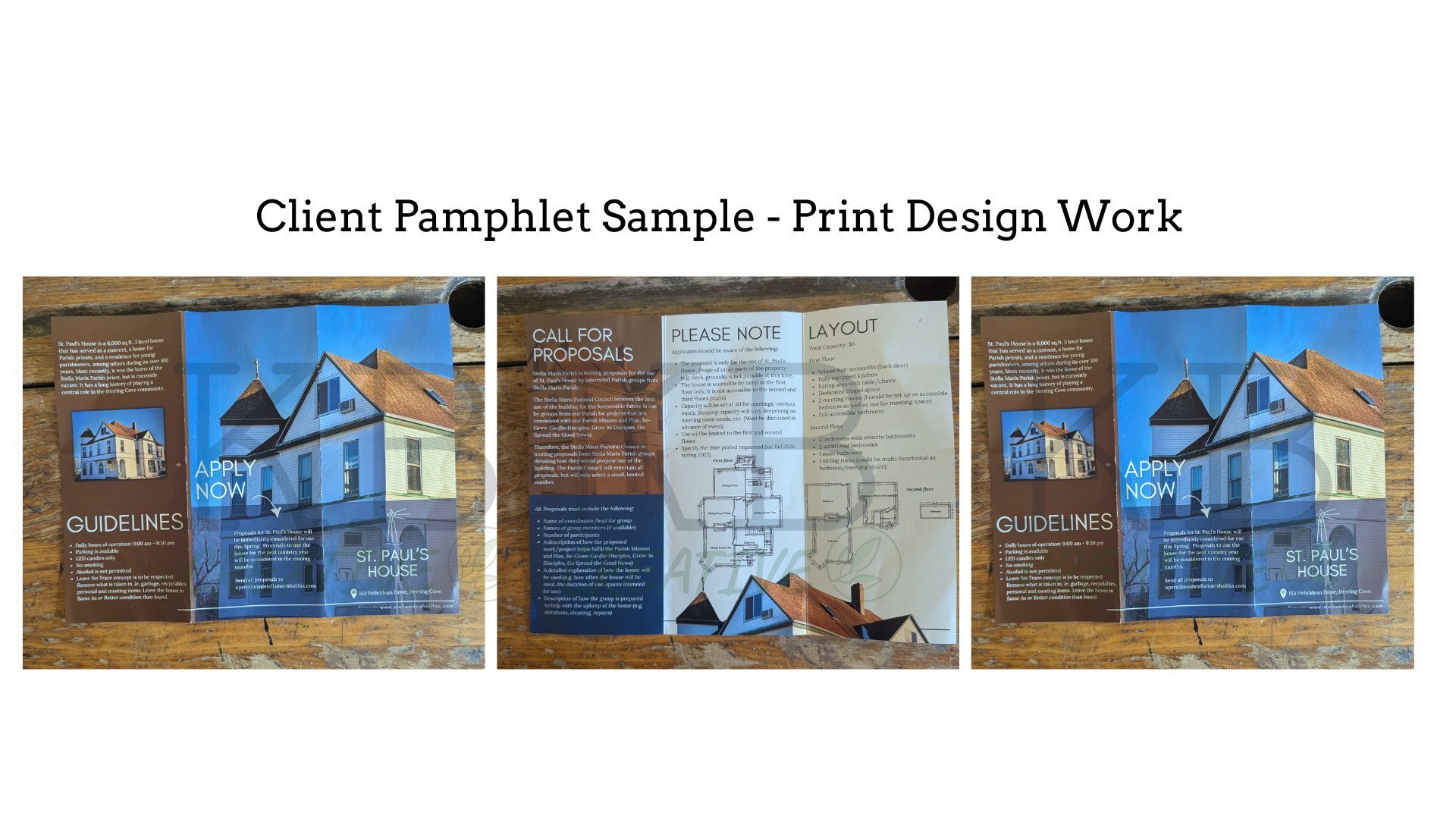 Client Pamphlet Sample - Print Design Work